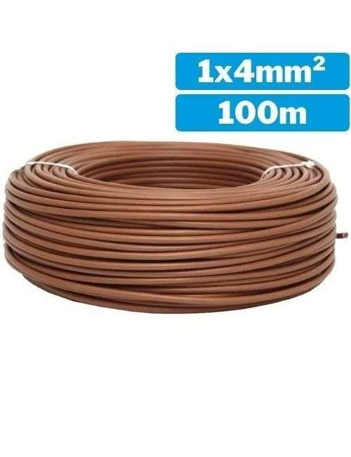 Cable elèctric unifillary 1x4mm 100m marró