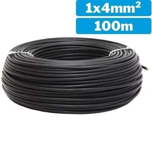 Cable eléctrico  unifilar 1x4mm 100m negro
