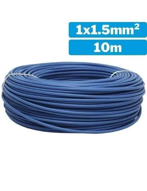 Cable elèctric de 1x1,5mm 10m blau d'una sola línia