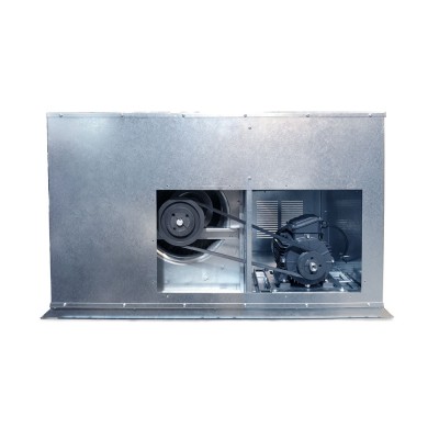 Caja de ventilación a transmisión ECO con motor protegido fuera de la corriente de aire