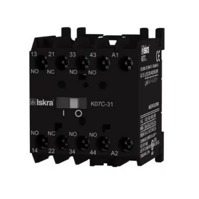 Mini connector auxiliar 230V 3NO + 1NC 4A (frontal A1/A2) Iskra K07C-31