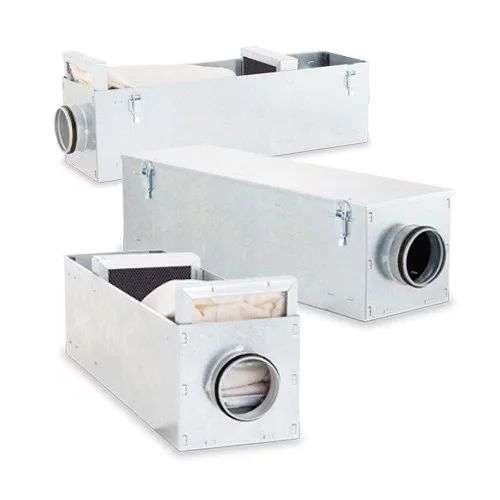 Caja portafiltros acero galvanizado tipo bolsa y panel combinados purificación del aire elimina partículas y olores