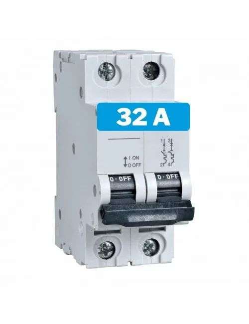 32A interruptor magnetotèrmic de 2 pols