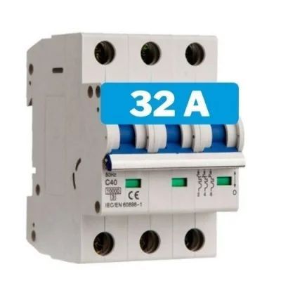 Interruptor magnetotérmico 32A 3 polos