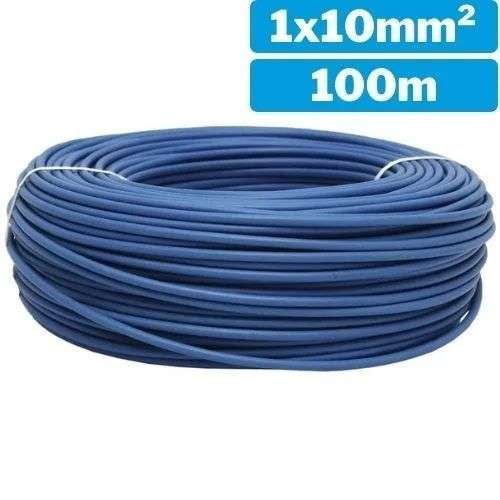 Cable eléctrico unifilar H07Z1-K 1x10mm 100m azul