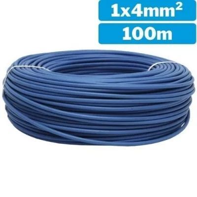 Cable eléctrico  unifilar H07Z1-K 1x4mm 100m azul